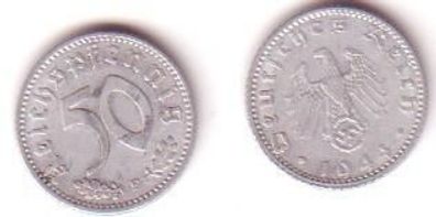 50 Pfennig Alu Münze Deutsches Reich 1944 F Jäger 372