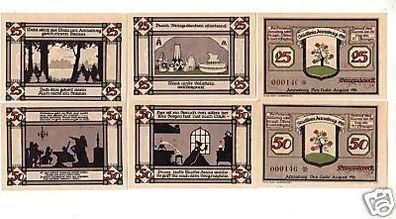 6 Banknoten Notgeld Stadt Annaburg 1921