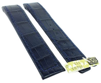 Maurice Lacroix Masterpiece Tonneau Uhrenarmband 21mm Leder blau 33174