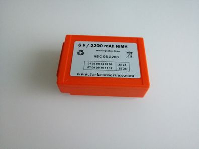 Akku für Kranfunk HBC-Radiomatic BA225030 BA225000 BA205030 6V 2200mAh