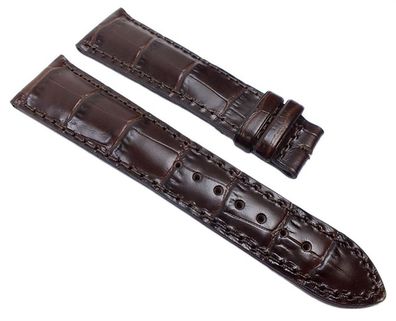 Maurice Lacroix Miros Uhrenarmband Leder Lousiana-Kroko-Print braun 22mm