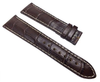 Maurice Lacroix Miros Uhrenband Leder Lousiana-Kroko-Print braun 22mm
