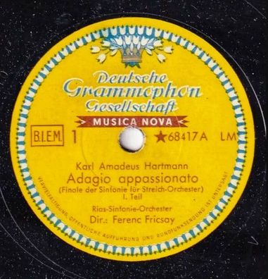 Deutsche Grammophon 68417 LM - Adagio Appassionato (Finale Der Sinfonie Für Str