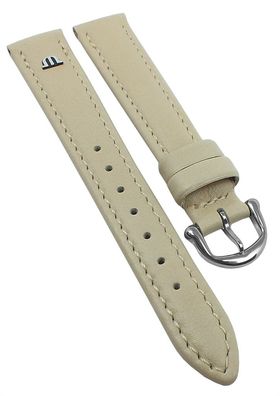 Maurice Lacroix Soft-Kalb Uhrenarmband 15mm Leder beige rembordiert