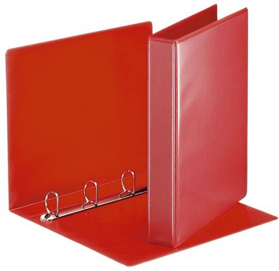 Esselte 49713 Ringbuch Präsentation, mit Taschen, A4, PP, 4 Ringe, 30 mm, rot