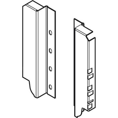 blum Tandembox antaro Rückwandhalter Höhe C grau RAL 9006