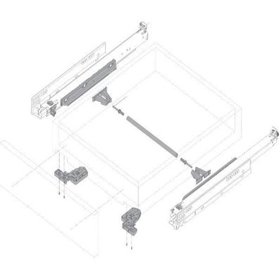 blum Movento TIP-ON 760H Unterbodenführung Nennlänge 350 TK 40 kg