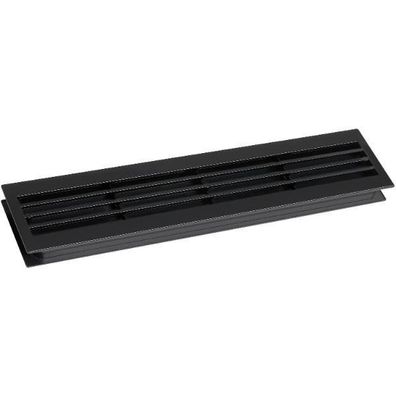 Elco Lüftungsgitter für Zimmertüren 454x90mm TS 35-45mm Kunststoff schwarz