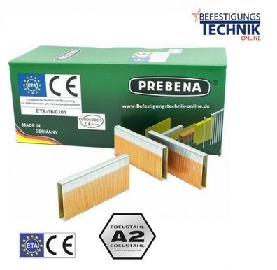 Prebena Klammern Z40CRFHA 40mm ETA rostfrei für 4C-Z50 5C-Z75 Tjep PZ-16 KL-57 11,1M