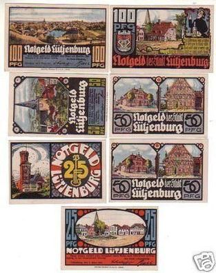 7 Banknoten Notgeld der Stadt Lütjenburg 1921