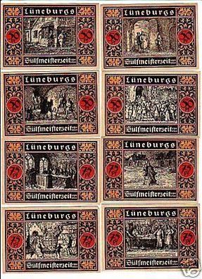 8 Banknoten Notgeld Sol- und Moorbad Lüneburg 1921