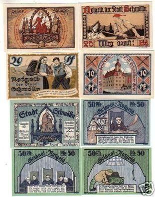 8 Banknoten Notgeld Stadt Schmölln S.-A. 1921