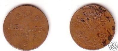 8 Heller Kupfer Münze Hessen Cassel 1772