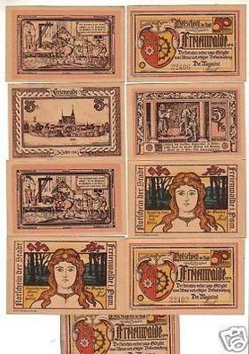9 Banknoten Notgeld der Stadt Freienwalde in Pom. 1921