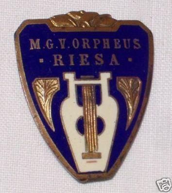 Abzeichen Männer Gesang Verein Orpheus Riesa um 1920