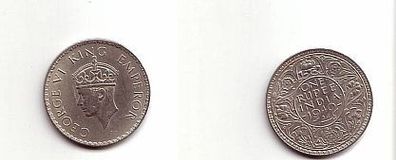alte 1 Rupie Silber Münze Indien 1940