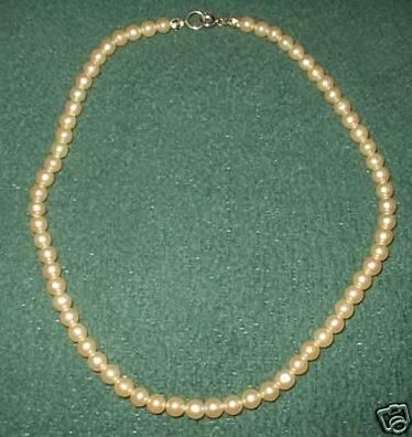 alte Perlenkette (Imitation) Länge 41 cm um 1930