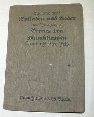 Alte und neue Balladen des Freiherr Börries von Münchh.