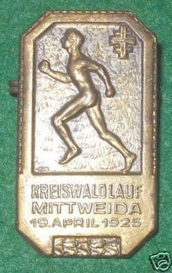 altes Abzeichen Kreiswaldlauf Mittweida 19. April 1925