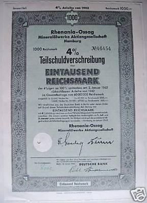 Anleihe Rhenania-Ossag Mineralölwerke 1942 (Mü0556)