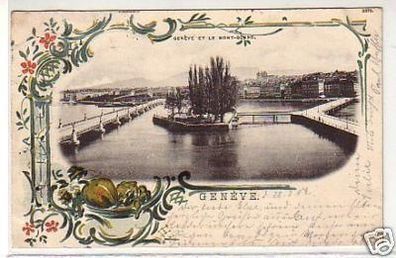 33314 Ak Lithografie Genf Genève 1902