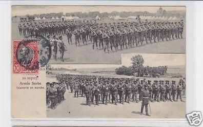 33353 Ak Serbische Armee Infanterie Parade 1909