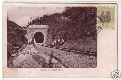 33366 Foto Ak Tunnel de Sourdoulize in Serbien 1909