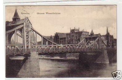 33618 Ak Bremen Grosse Weserbrücke 1907