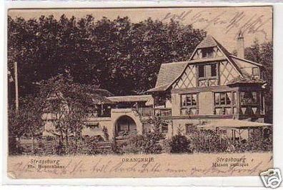 33769 Ak Strassburg Elsäss. Bauernhaus Orangerie 1904