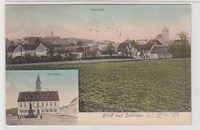 33895 Mehrbild Ak Gruß aus Schildau 1908