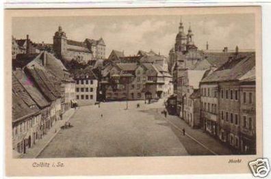 33955 Ak Colditz in Sachsen Markt um 1930