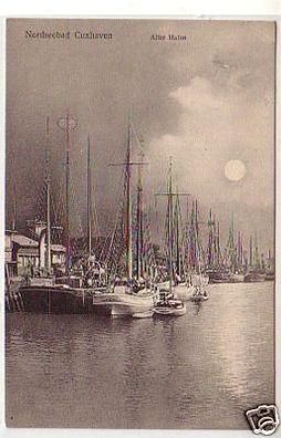34293 Ak Nordseebad Cuxhaven alter Hafen um 1910