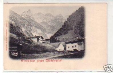 34242 Ak Einödbach gegen Mädelegabel um 1900