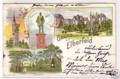 34230 Ak Lithographie Gruß aus Elberfeld 1901