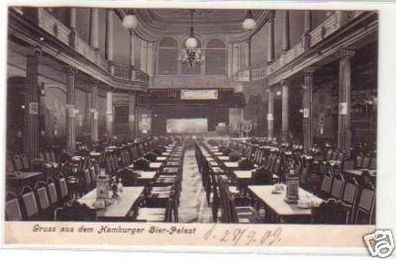 34182 Ak Gruss aus dem Hamburger Bier-Palast 1909