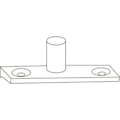 Maco #94137 Rustico Schließzapfenplatte BLR R1 einzeln Abstand 0mm schwarz