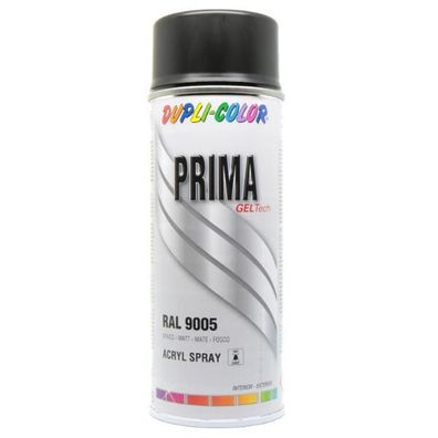 Dupli-Color Lackspray Prima 400ml tiefschwarz matt RAL 9005 (400 ml)