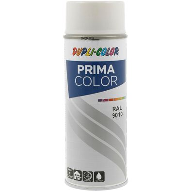 Dupli-Color Lackspray Prima 400ml reinweiß matt RAL 9010 (400 ml)