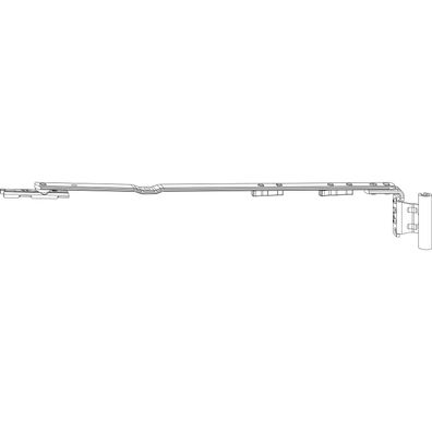 Roto NX Axerarm T 12/20-13 Gr. 250 FFB 411-600mm links silber