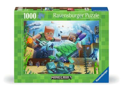 Ravensburger, Minecraft Mosaic,1000 Teile Puzzle, Größe 70 x 50 cm