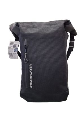 Teamplayer 2in1 Fahrradtasche Gepäckträger Rucksack 20L Rolltop Reflektierend Schwarz