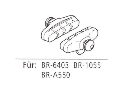 Shimano Bremsschuh Für Rennbremsen Für BR-6403 / B Paar