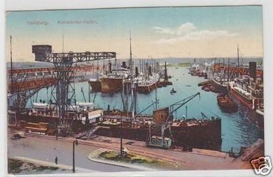 17102 Ak Hamburg Kuhwärder Hafen mit Schiffen 1911