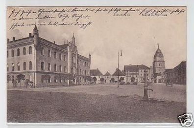 17141 Feldpost Ak Zielenzig Markt mit Rathaus 1915