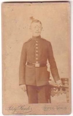 17452 Papp Foto Soldat in Uniform Leipzig um 1915
