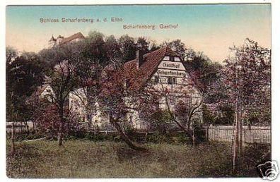 17880 Ak Schloss Scharfenberg a.d. Elbe Gasthof 1910