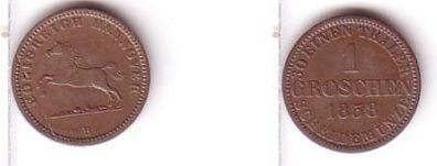 1Groschen Silber Münze Hannover 1858 B
