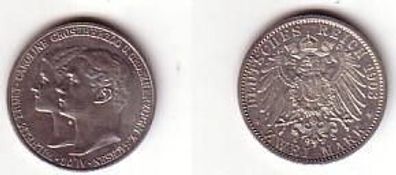 2 Mark Silber Münze Sachsen Weimar Eisenach 1903