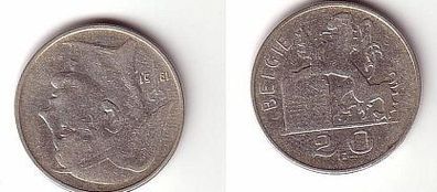20 Franc Silber Münze Belgien 1951