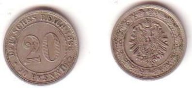 20 Pfennig Nickel Münze Deutsches Reich 1888 E Jäger 6